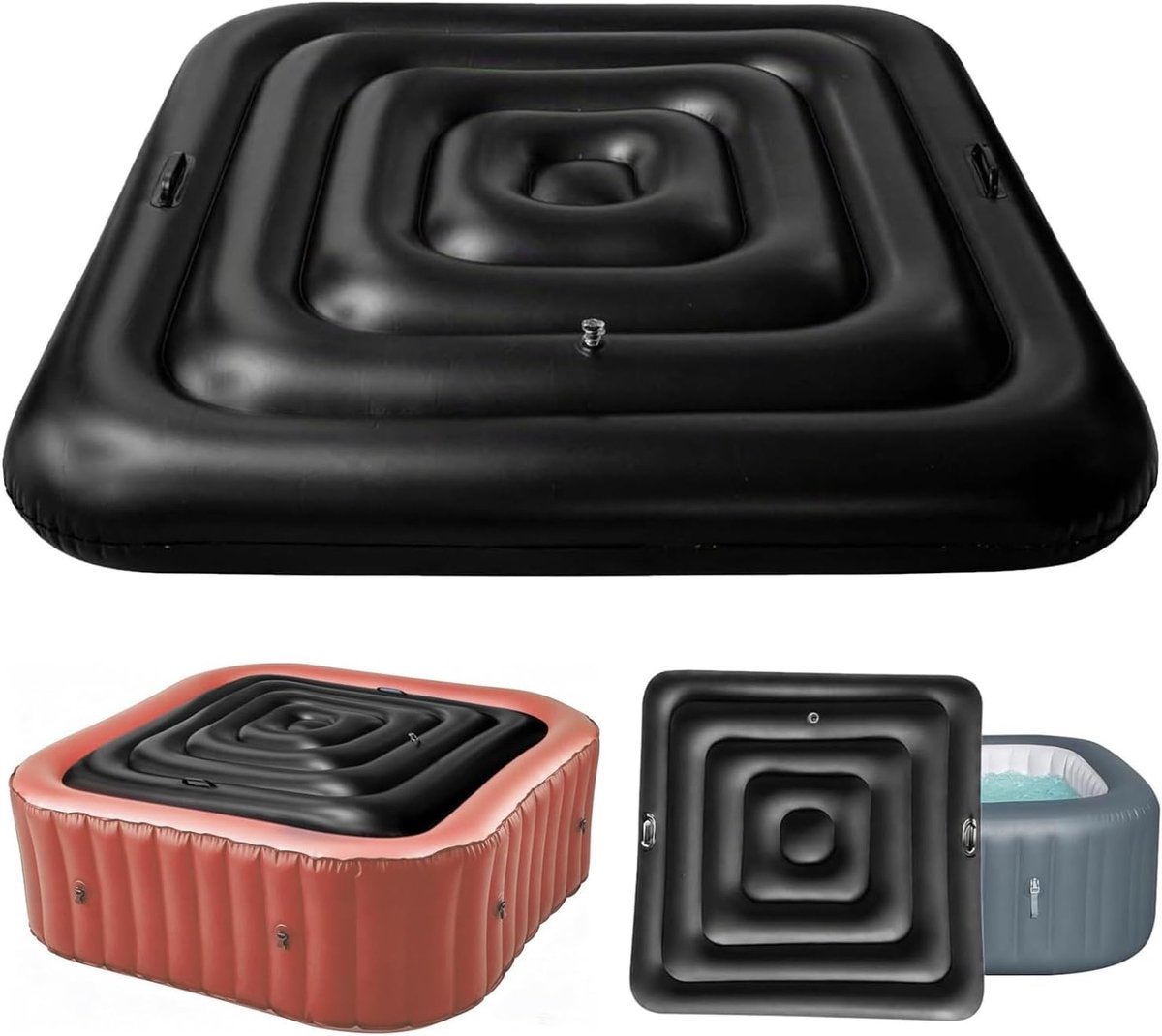 Whirlpool afdekking 130 cm - opblaasbaar - energiebesparend - beschermt tegen vuil - ShopVlot