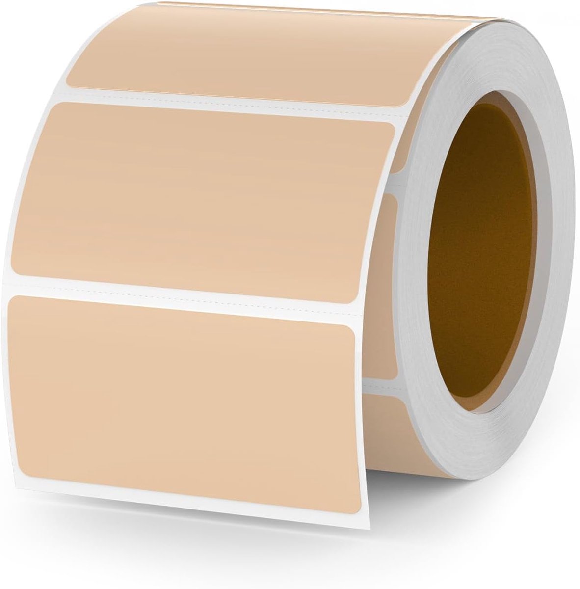 Thermische direct labels 25 x 50 mm - zelfklevend bruin - waterproof - ideaal voor naamlabels en QR-codes - ShopVlot