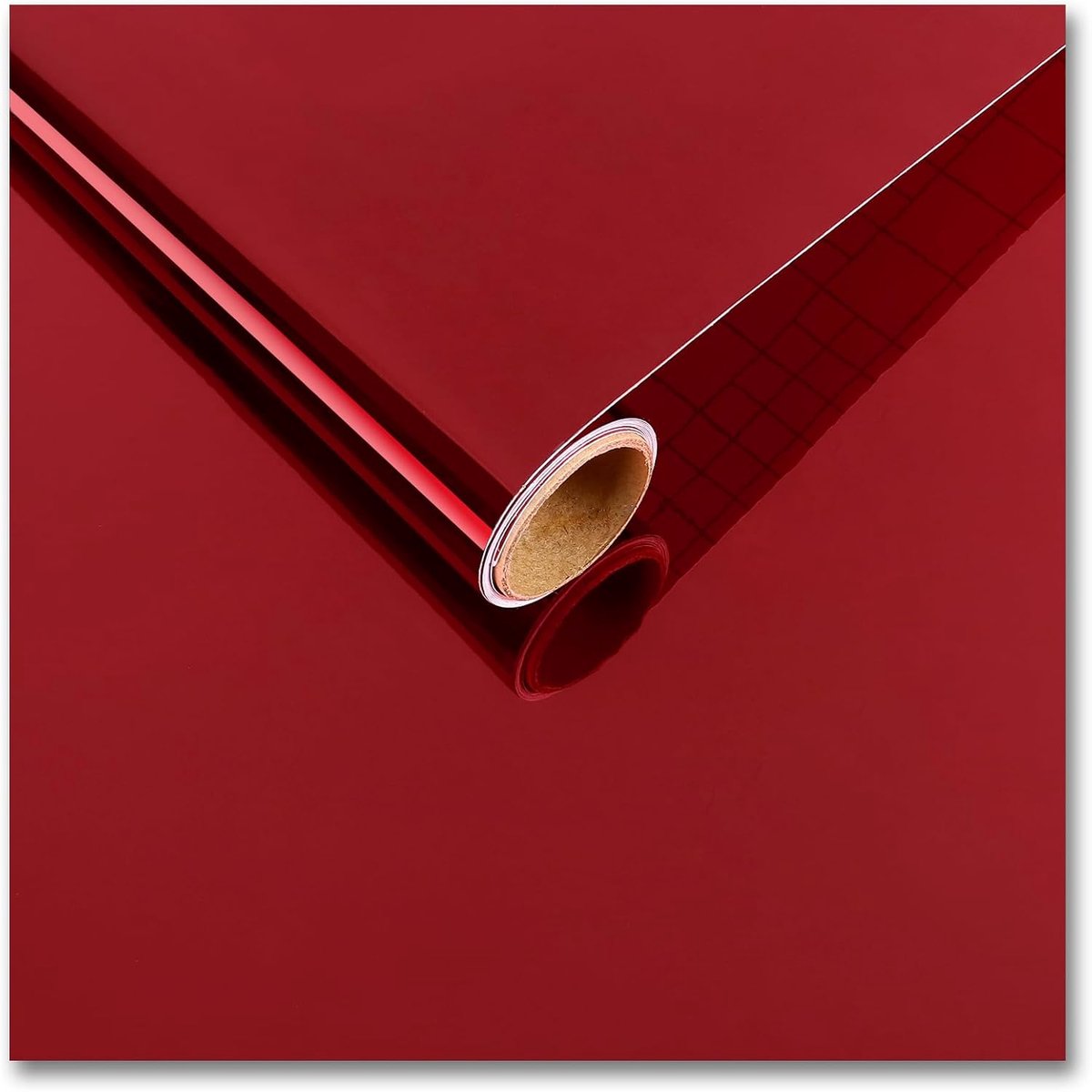 CRE8TIVE Red Mirror Film Wallpaper Vinyl Wrap Self Adhesive Wallpaper Glossy Mirror Stickers DIY Craft Peel and Stick - ShopVlot