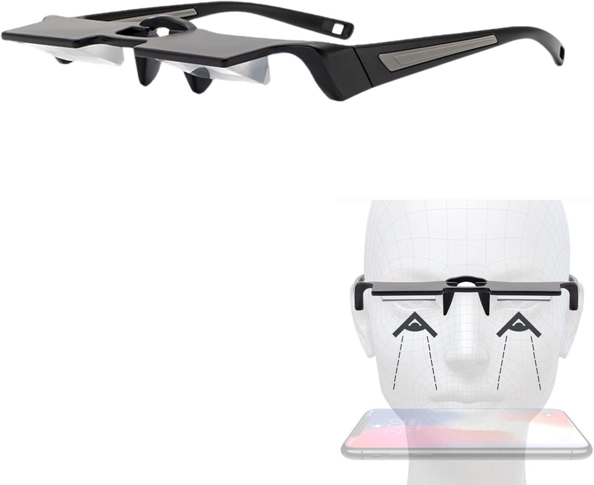 Lazy Glasses, Horizontal Reading Glasses, Horizontal Glasses, for Reclining Reading and Watching TV - ShopVlot