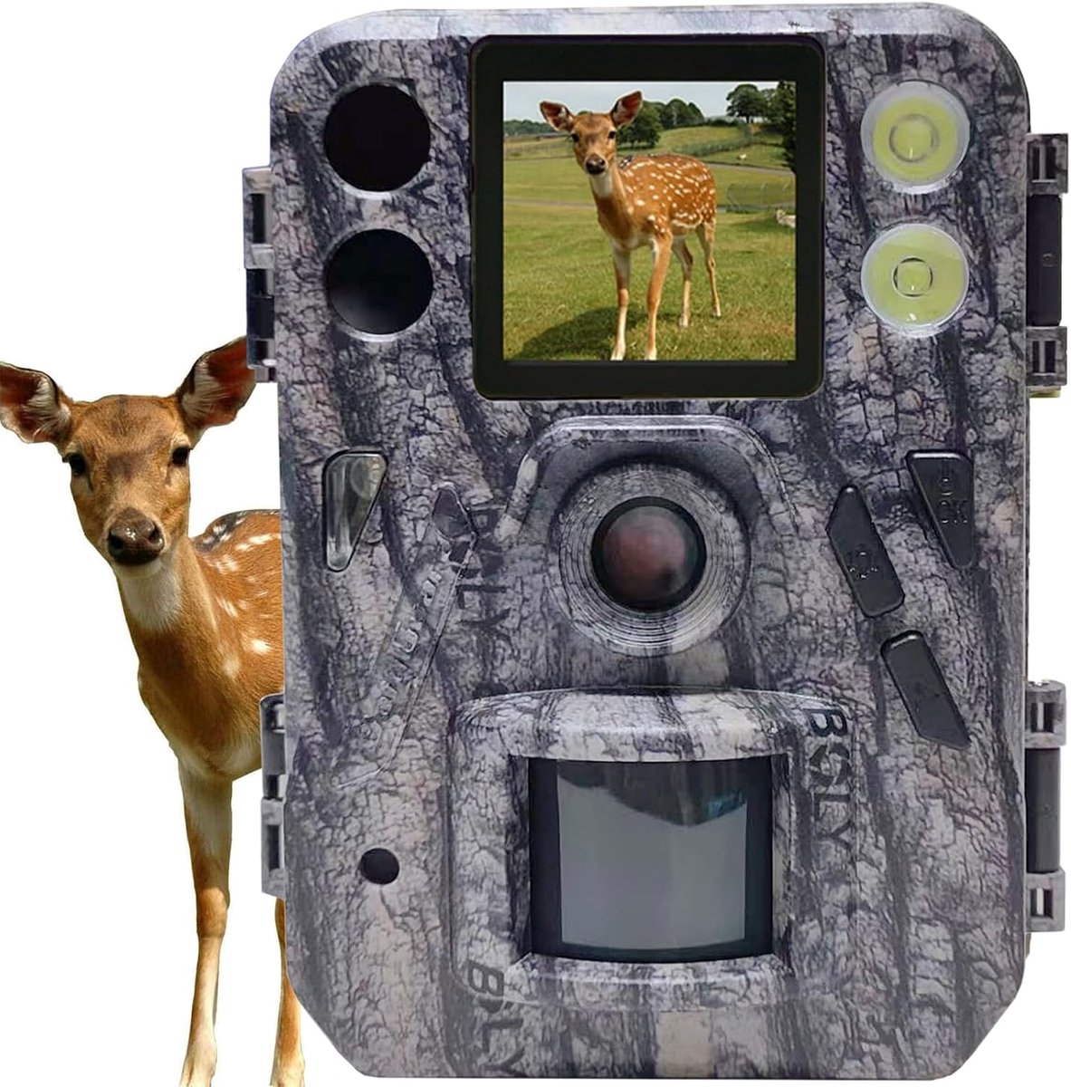 BolyGuard Mini Wildlife Camera, 2.7K, 37MP, Hunting Camera, 1.44 LCD Display, Motion Sensor, Night Vision, Green Color - ShopVlot