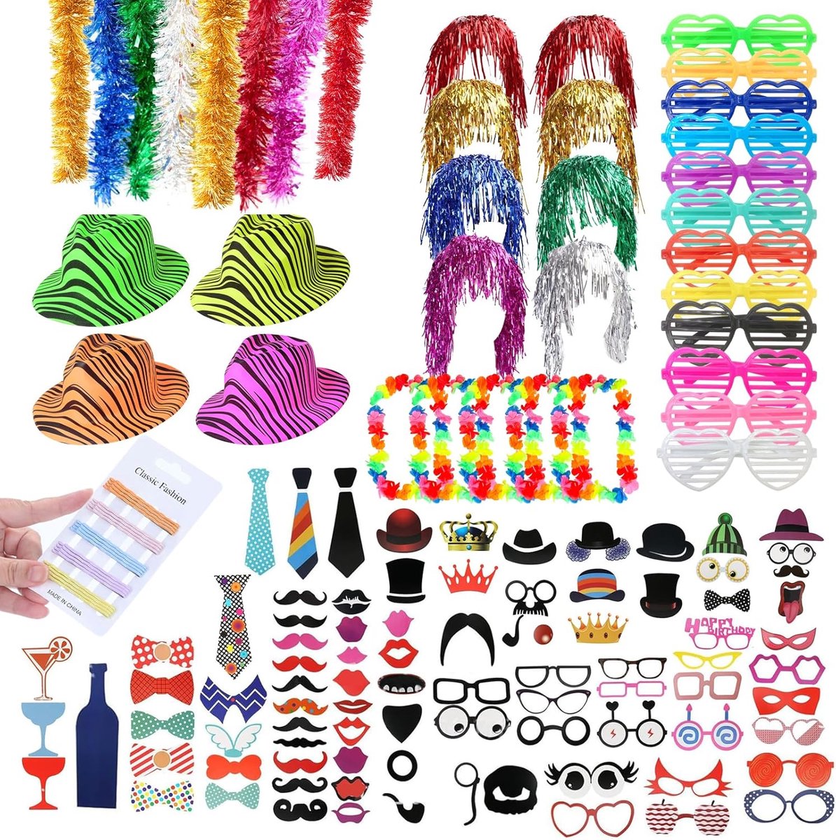 150 Pieces Party Decoration Photo Box Accessories, Photo Box Accessories, Wedding, Party Accessories Set, Coloured - ShopVlot