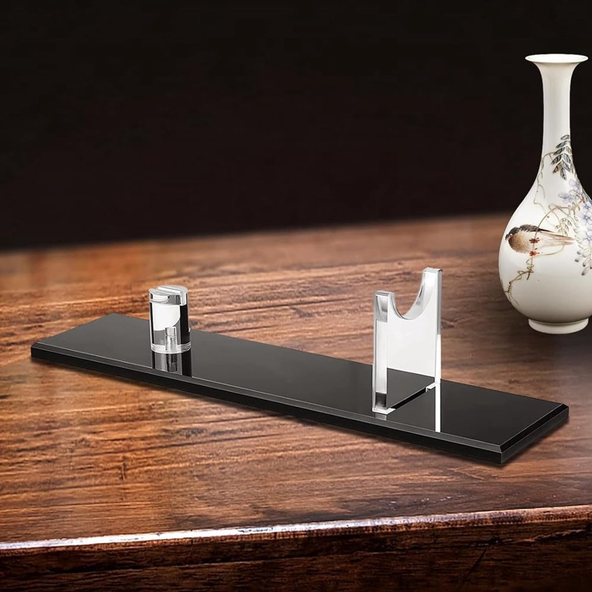 2 Pcs Knife Stand, Fixed Knife Stand, Acrylic Knife Case, Single Knife Holder for Home Decoration (Transparent Base) - ShopVlot