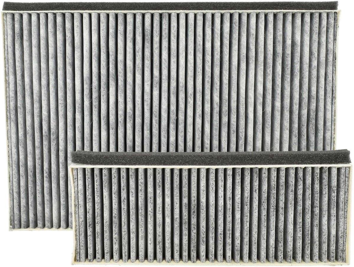 vhbw 4x vervangingsfilters voor Viva VVZ53V70 voor afzuigkappen - 4x actieve-koolfilters grijs-wit