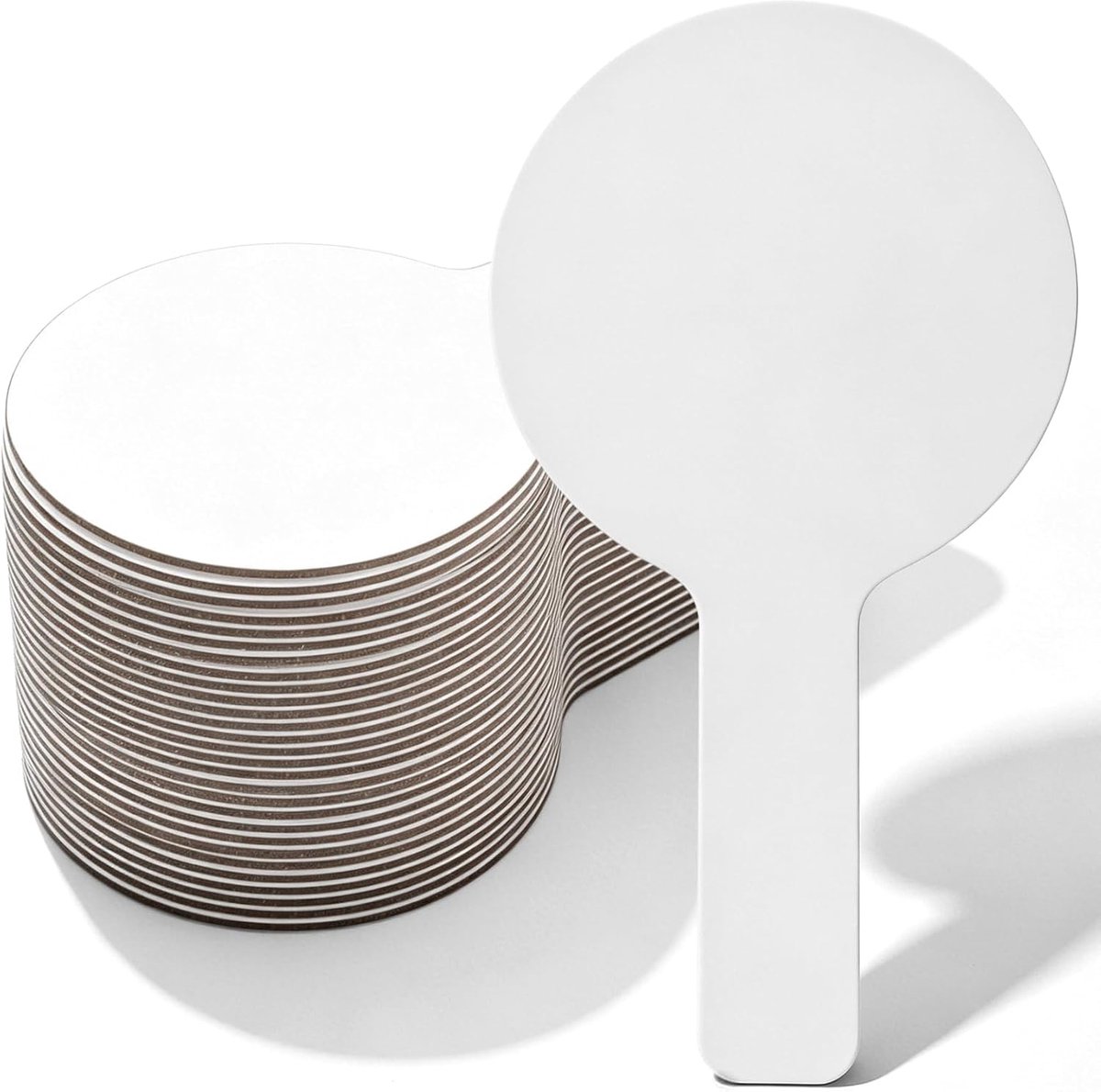 25 stuks droog afwisbaar antwoordbord, 23 x 13 cm, dubbelzijdig mini-whiteboards, draagbaar handheld klein whiteboard - ShopVlot