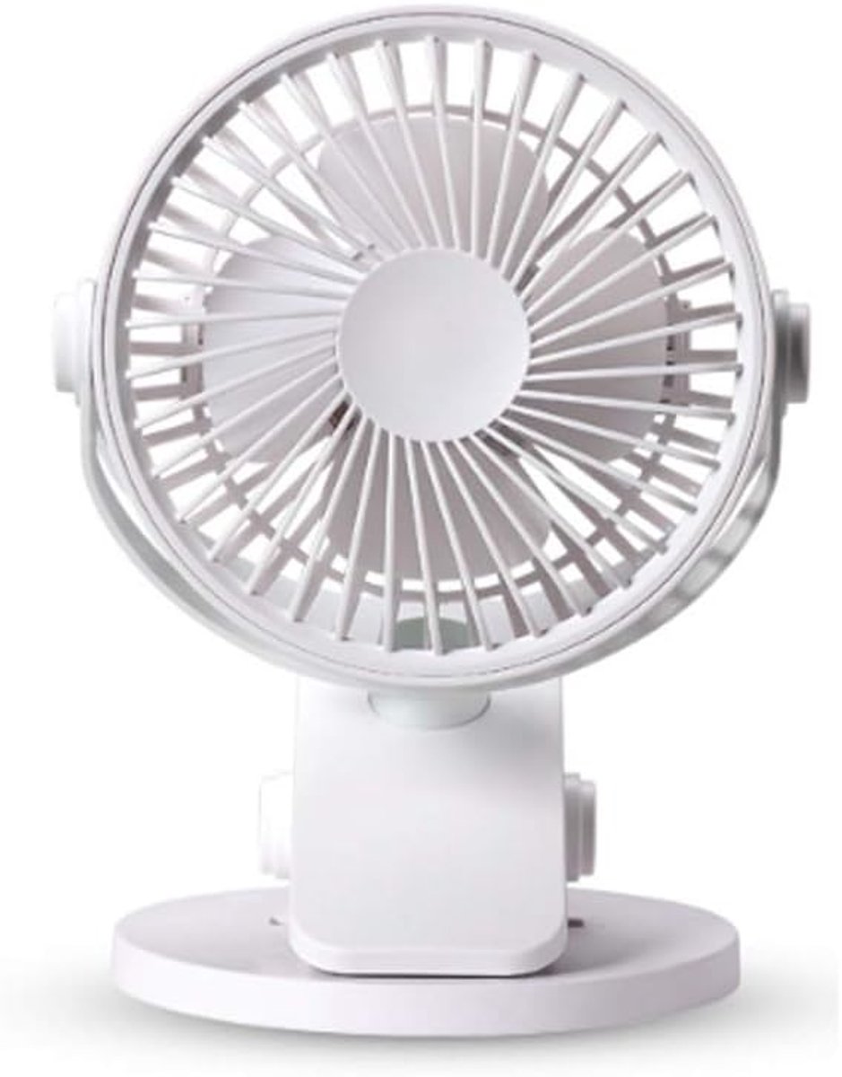 USB small fan large wind mute desktop clip fan students dormitory bed office charging mini fan - ShopVlot