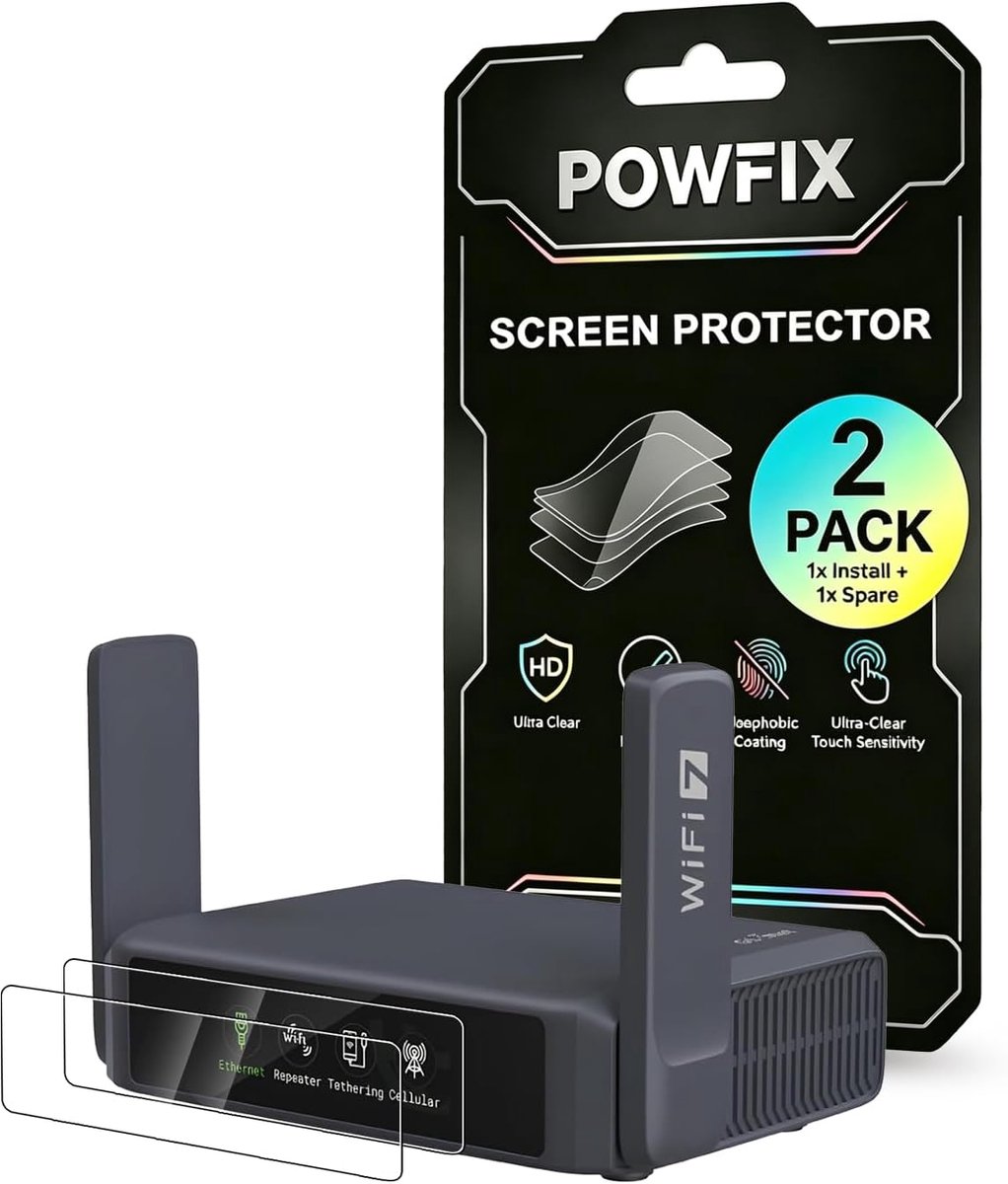 Displaybeschermfolie voor GL.iNet GL-BE3600 reisrouter, zachte HD-folie, krasbestendig, zonder luchtbellen en - ShopVlot