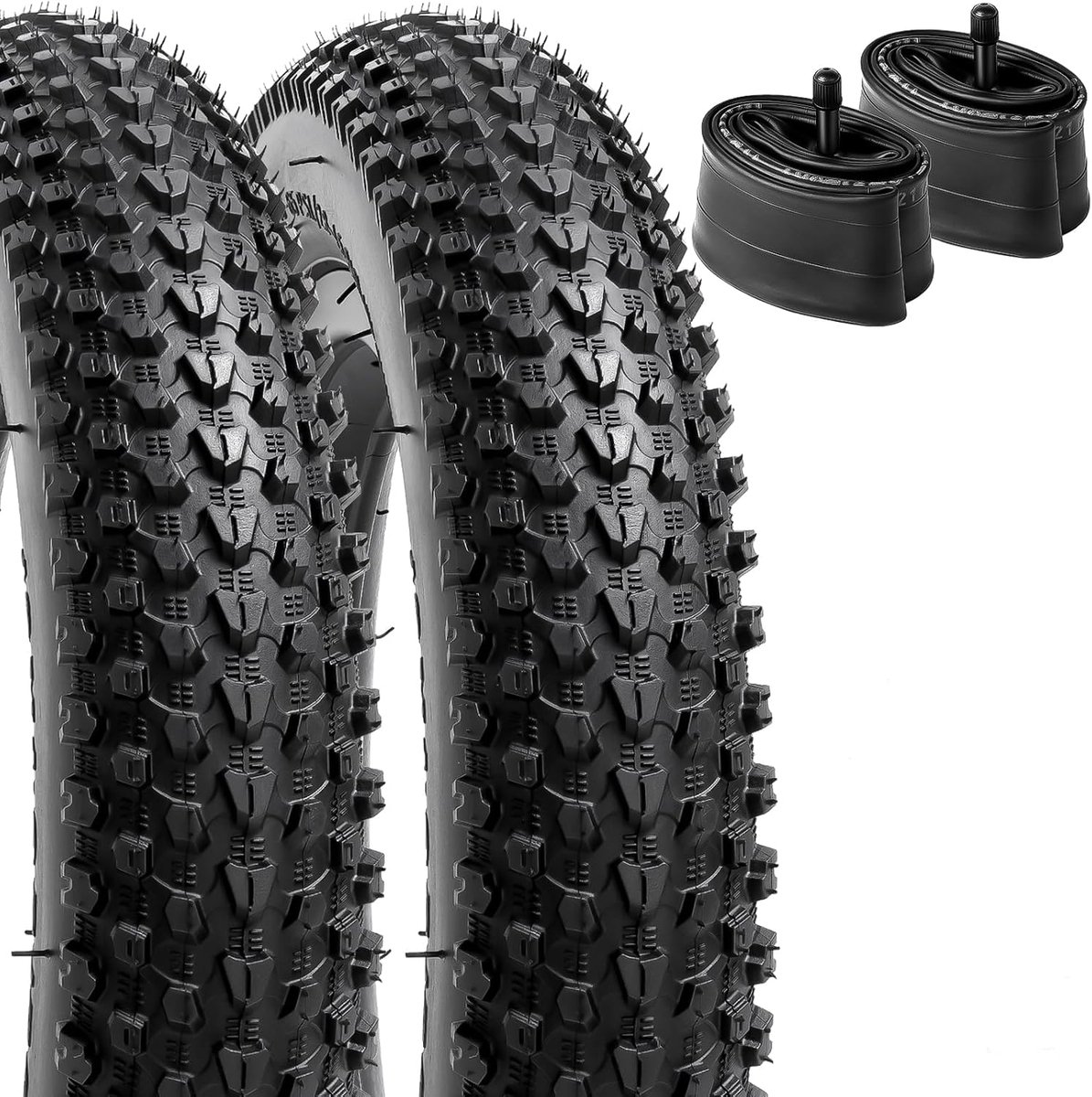 YUNSCM 2-PCS 12-inch Fietsbanden 12x1.95/50-203 and 12-inch Heavy Duty Binnenband Schrader Valve Compatible with - ShopVlot
