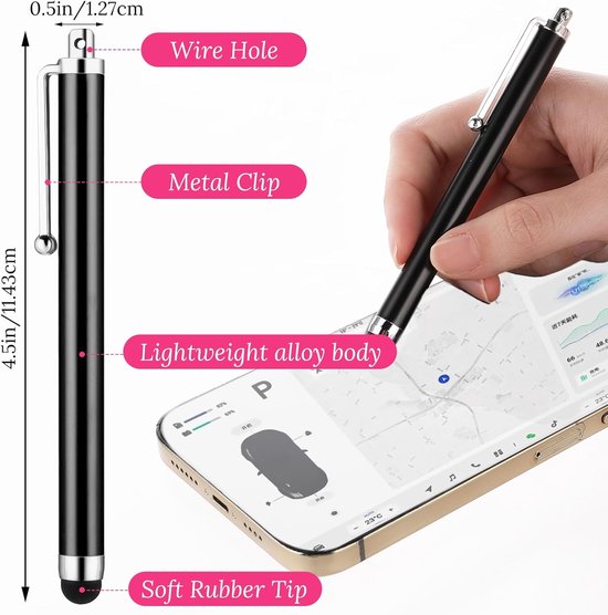 Stylus pennen voor touchscreens, 6 stuks universele stylus pen, zeer — afbeelding 2