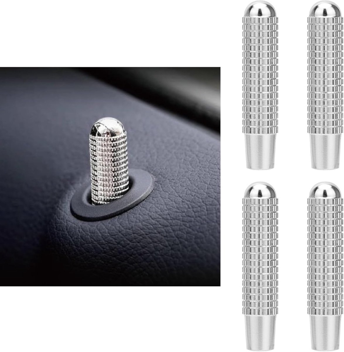 4-delige deurvergrendelingspen Button Button Cover compatibel met Mercedes Benz W205 W166 W213 C GLE GLC MVP Vito - Auto-onderdelen van topkwaliteit