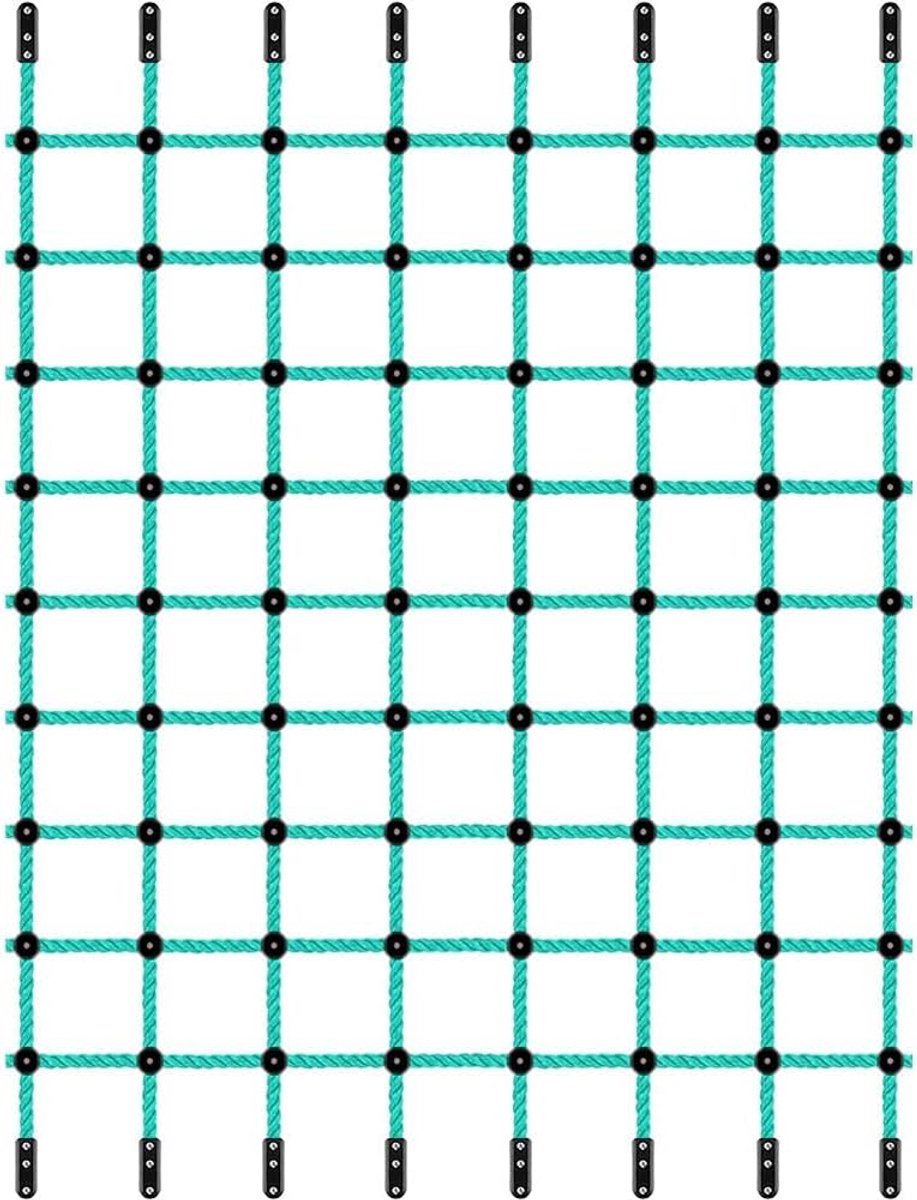 Klimnet voor kinderen, binnen en buiten, tuin, klimrek, kinderkamer, net nylon touw, ladder voor speeltoestellen, kinderschommel, speelplaats, boomhuis, hindernisparcours,