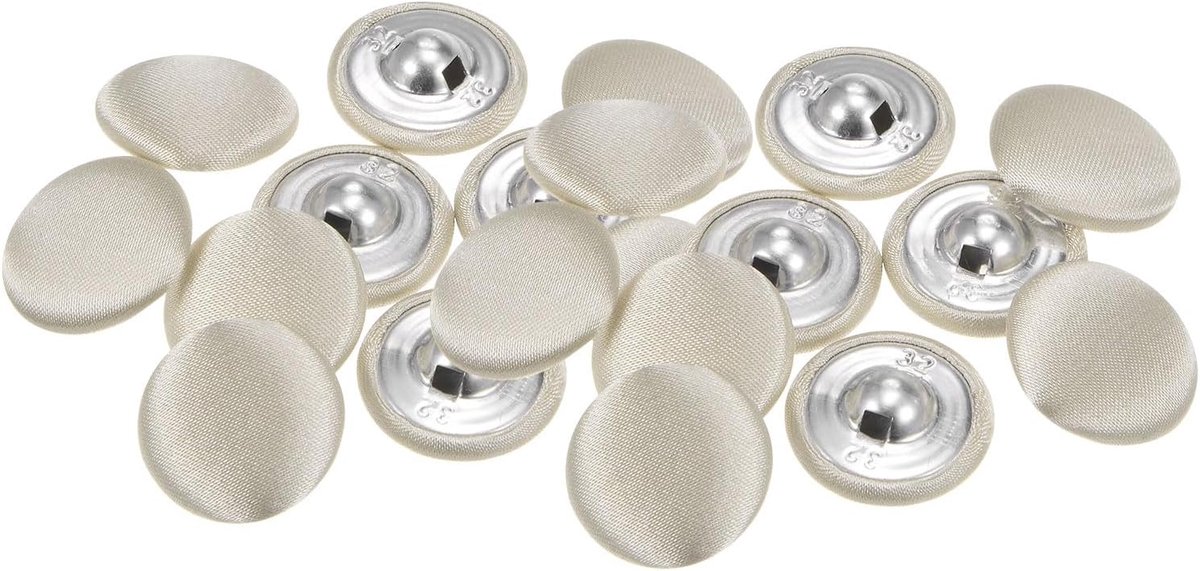 Knopen bekleed met stof 20 mm ronde metalen poten voor kleding