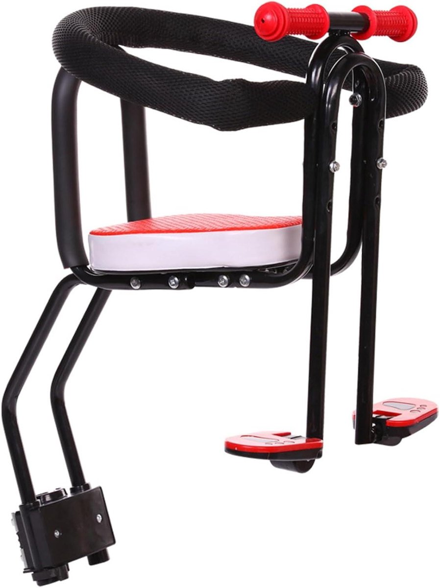 Peuter Fietszitje - Kinderzitje Fiets - Samen Fietsen - Veiligheidsbeugel & Stuur - 44 x 31 x 15 cm - Rood