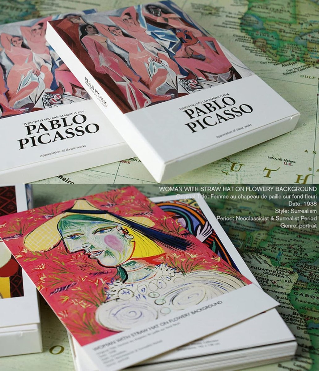 Ansichtkaarten, kunstpostkaarten, beroemde schilderijen postkaarten, vintage ansichtkaarten, ansichtkaart, landschapspostkaarten, postkaarten voor vrienden en klasgenoten (Picasso)