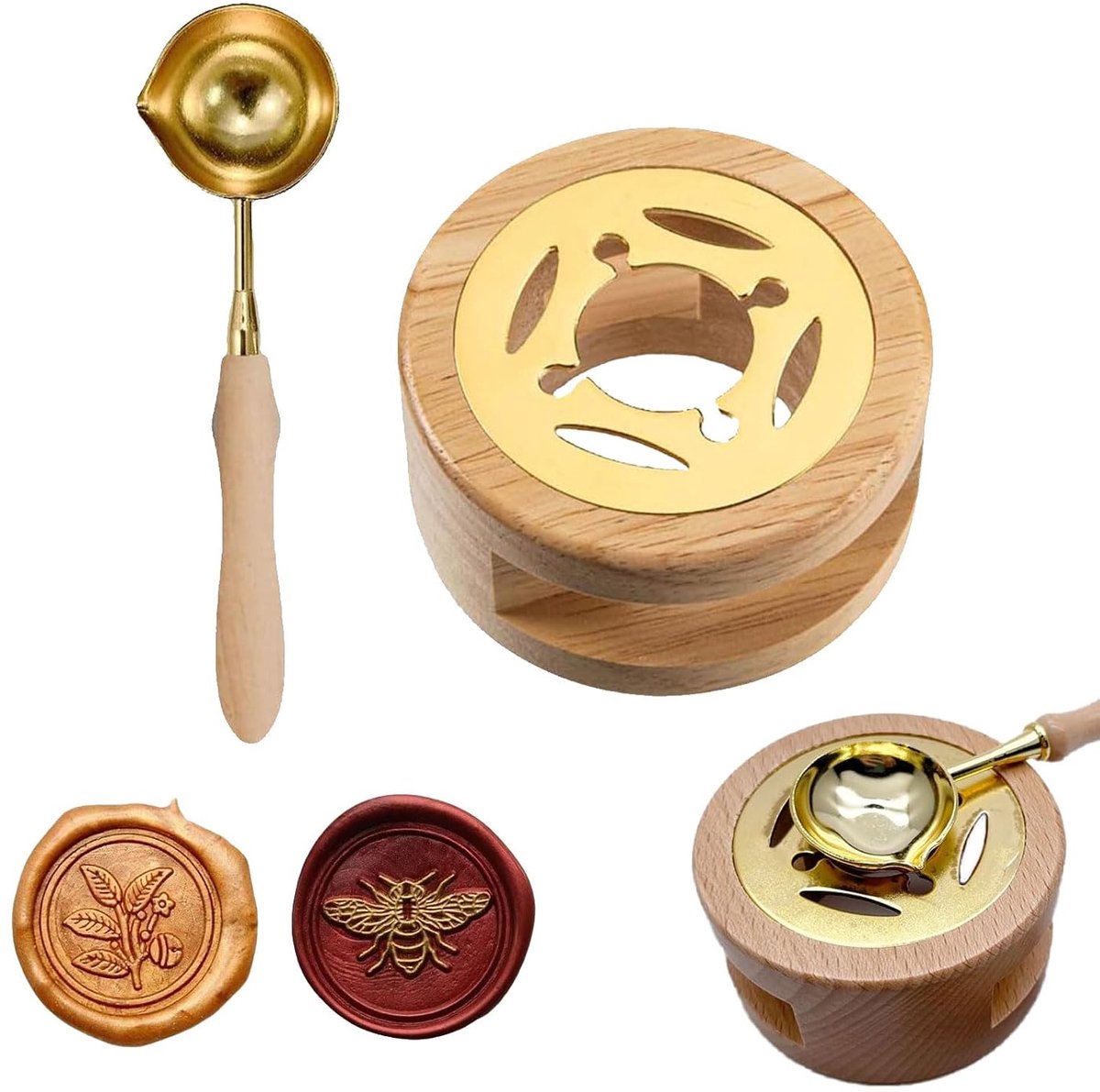 2 stuks waszegelwarmers, zegelwarmers, zegelwaswarmer, zegelwasset warmer, waszegelwarmer, sealing waxverwarmer, waxzegelset warmer, wax seal warmers, voor kunst knutselen waszegelstempel