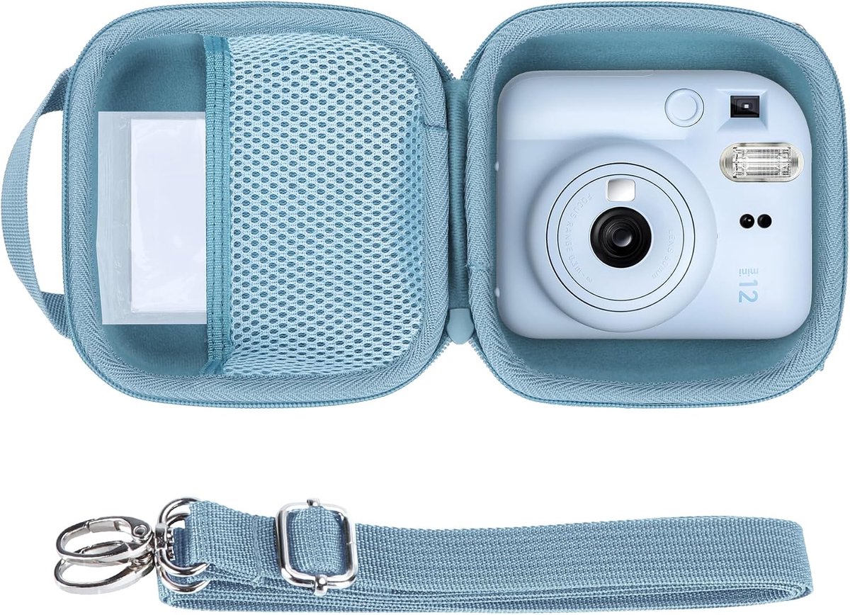 Harde tas voor Instax Mini 13/12/11 instant camera, Lichtblauw