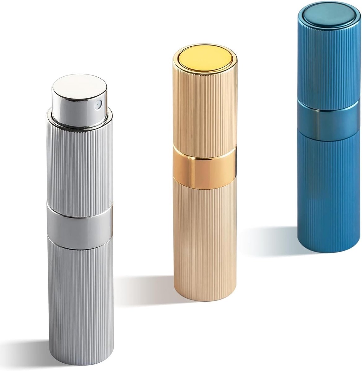 8 ml 3 stuks aluminium parfumverstuiver, navulbaar, leeg