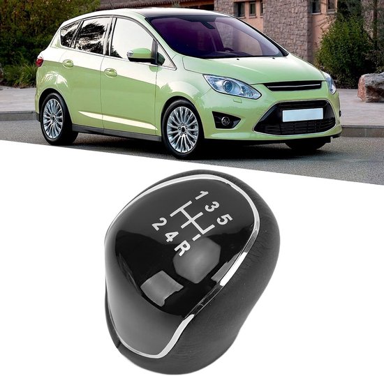 Pookknopkop - Schakelknop vervanging - Auto interieur - Anti-slijtage ontwerp - 5 versnellingen - Zwart — afbeelding 3