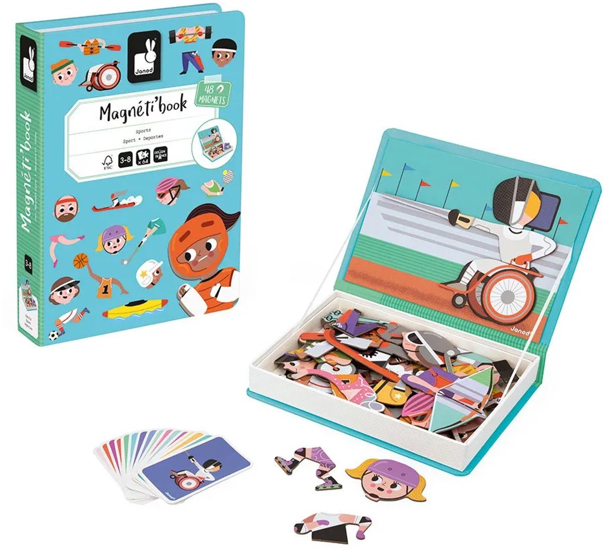 Janod - Magnetibook - Sporten - Magneetboek Speelset — afbeelding 14