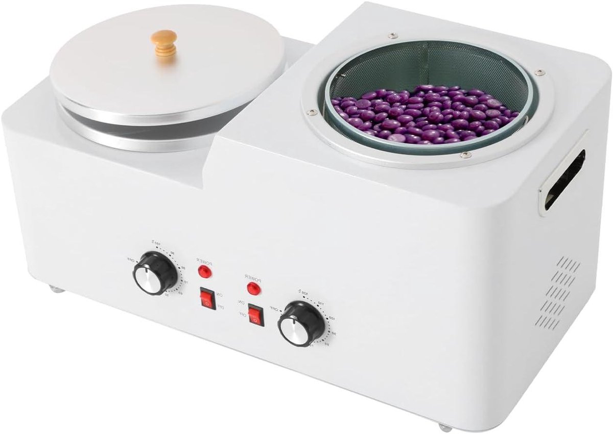 Waxverwarmer Dubbel - Smeltapparaat Harsen - Ontharen Thuis - Snelle Opwarming - 2x 25 Liter - Wit