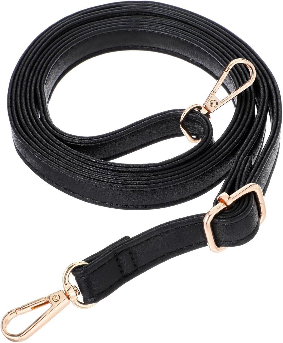 portemonnee riem verstelbare lange portemonnee riem vervanging zwarte schoudertas riem voor crossbody tas handtassen (gouden gesp)