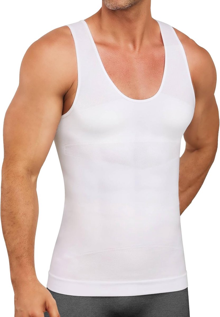 Mannen Compressie Vest Afslanken Body Shaper Shapewear Tummy Control Compressie Shirt Tank Tops Naadloze Ondershirts