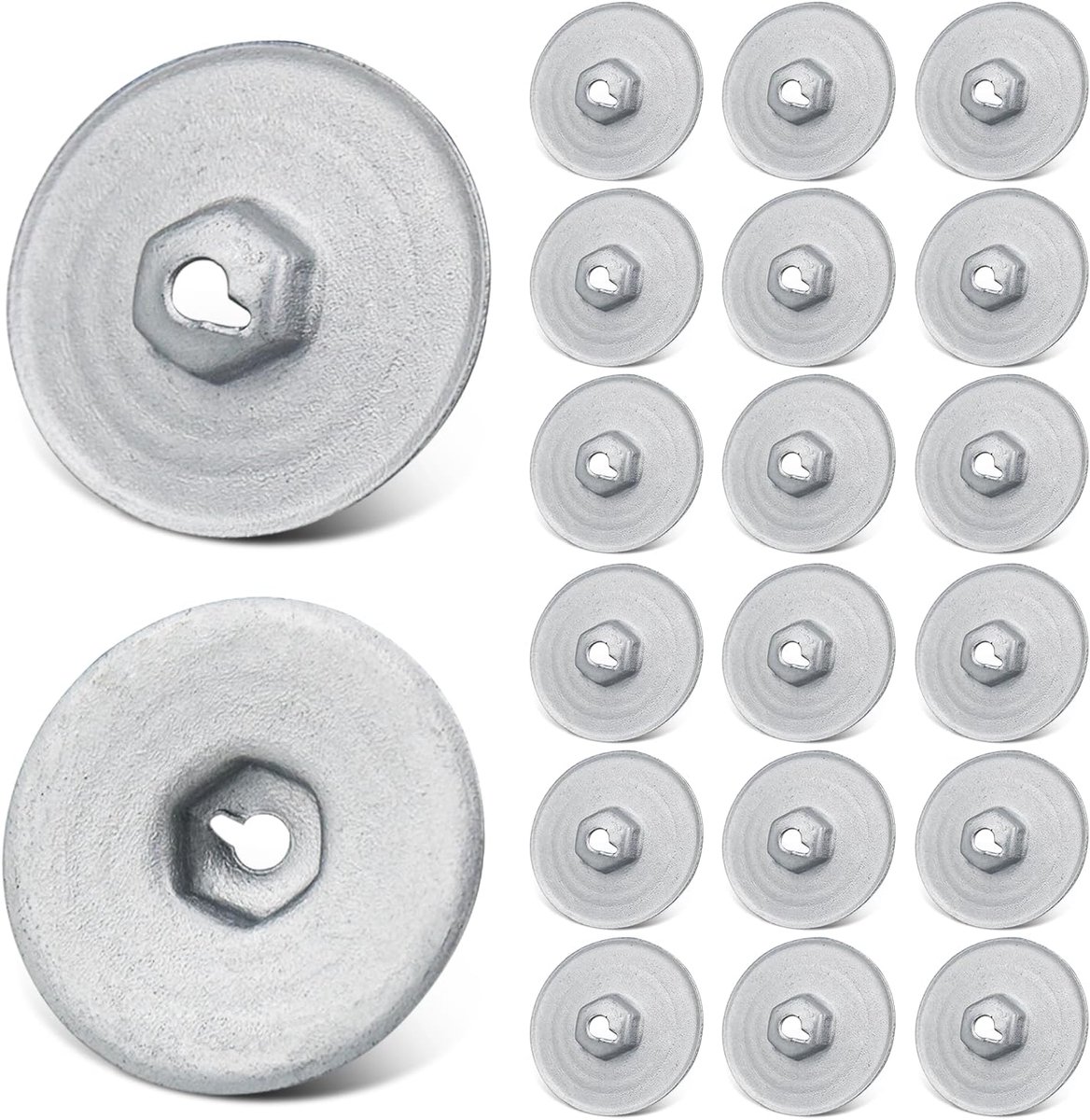 20 stuks hitteschild, isolatiemoeren, hittebeschermplaat, bevestigingsset voor B-M-W Mini 1-7-serie X1-X7, hittebescherming plaatmoer, klemschijven, onderbodemlichaam zeskantige kopschijf, 07146949380