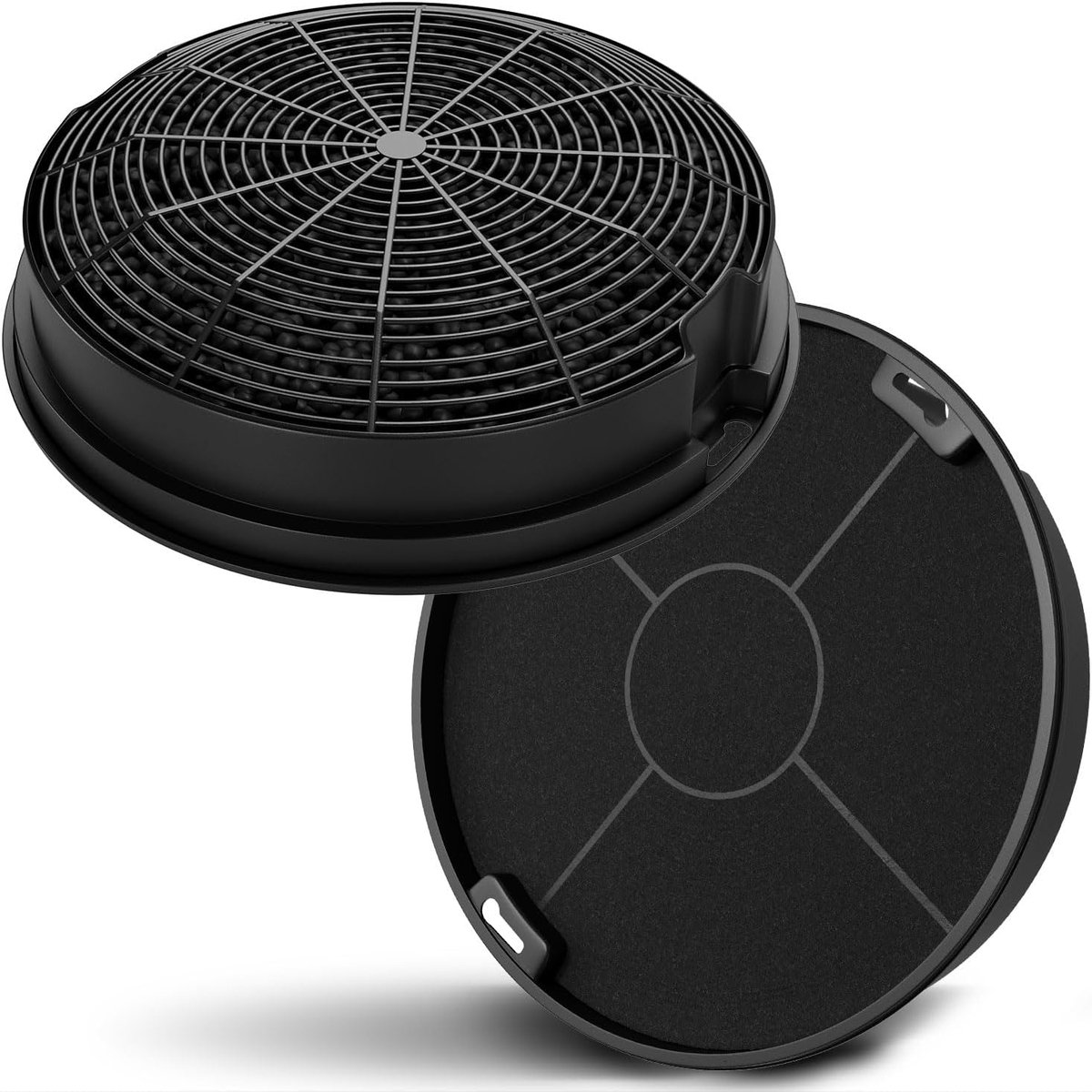 Actieve koolfilter afzuigkap filter rond 2 stuks vervanging voor Whirlpool 481248048212 484000008784 Type47 AMC023 MOD47 F00478 C00384662 9029800571 502929662 900 / 80 Koolstoffilter afzuigkap