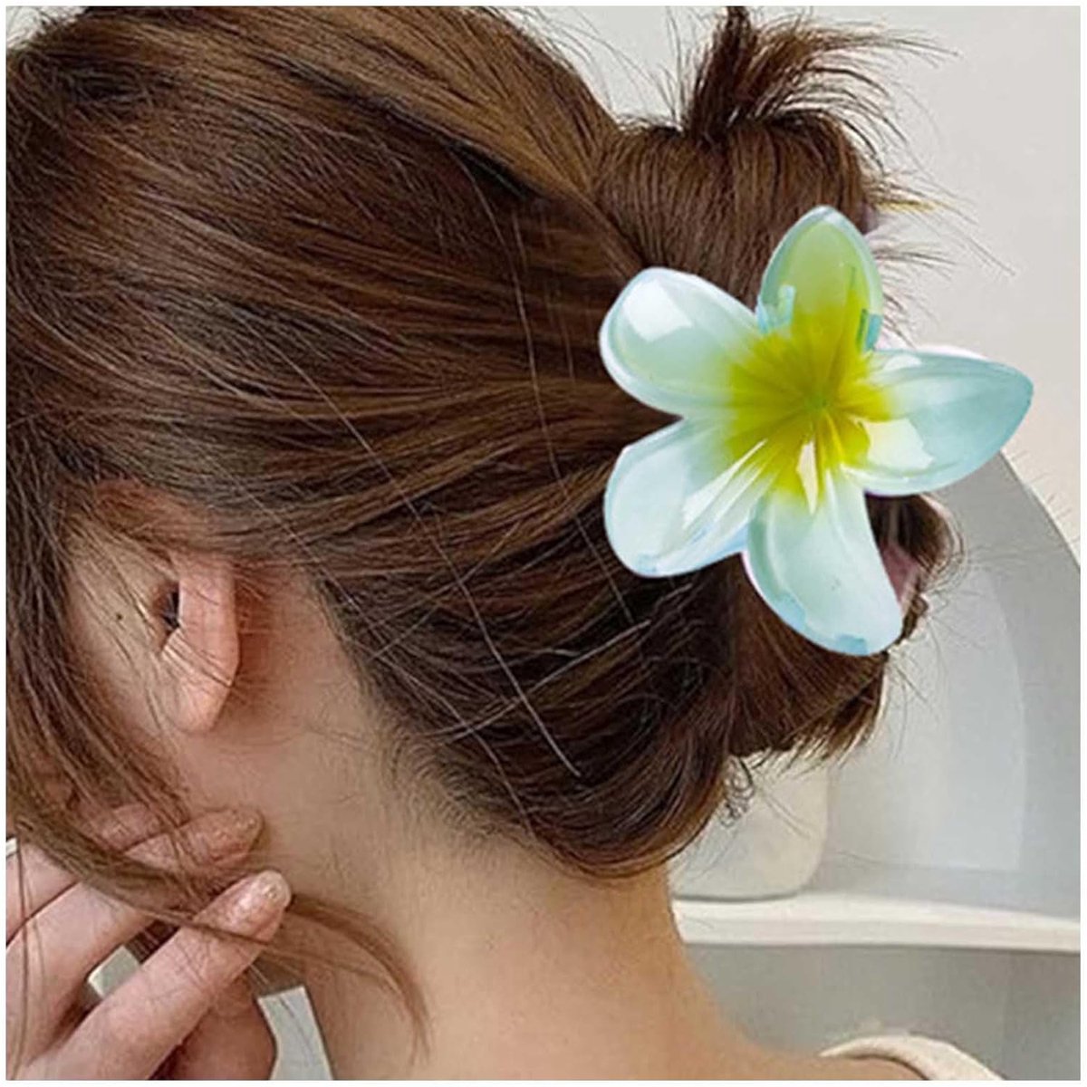 Acryl Bloemen Plumeria Zomer Tropische Haarspeld Haarspeld
