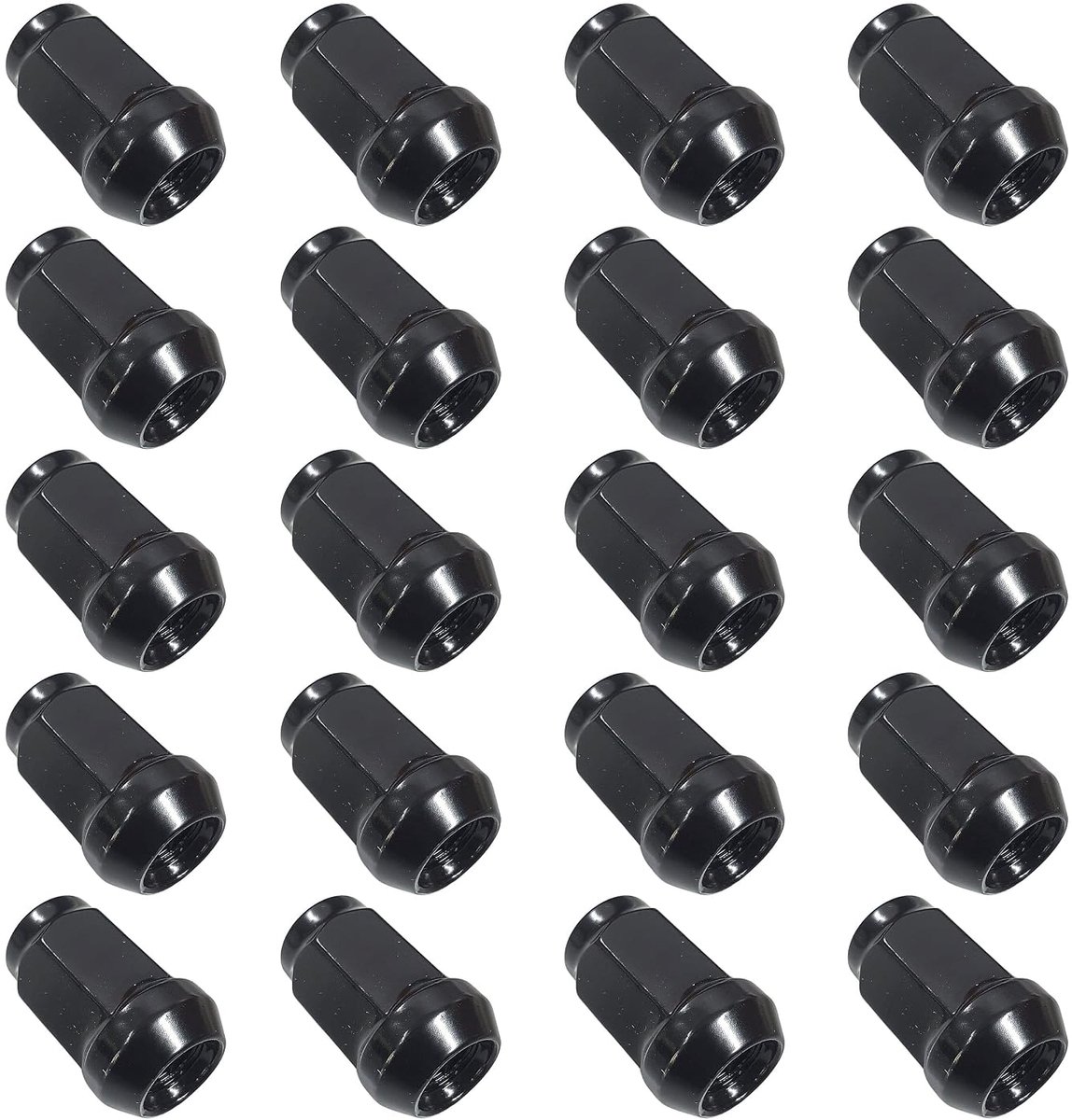 Moeren M12x1.5 Kegelband 60 Graden 20 Stuks Zwart