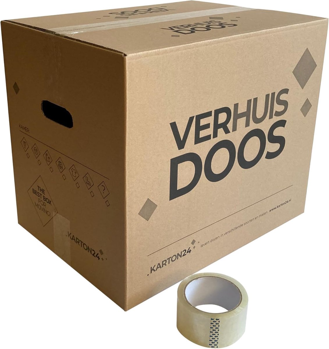 Verhuisdozen 15 stuks - Extra sterke dubbele golfkarton - 54 liter - Ideaal voor verhuizen en opslag - ShopVlot