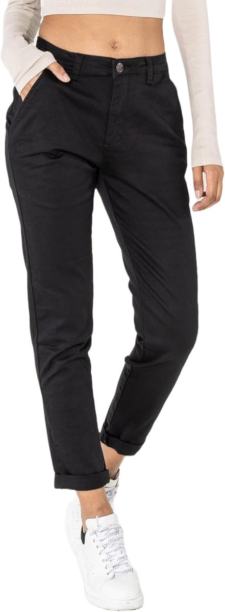 Carter J250 chinobroek voor dames, comfortabele gemiddelde taillehoogte, slim fit, stretch, katoenen broek – stijlvolle broek voor dagelijks gebruik, vrije tijd