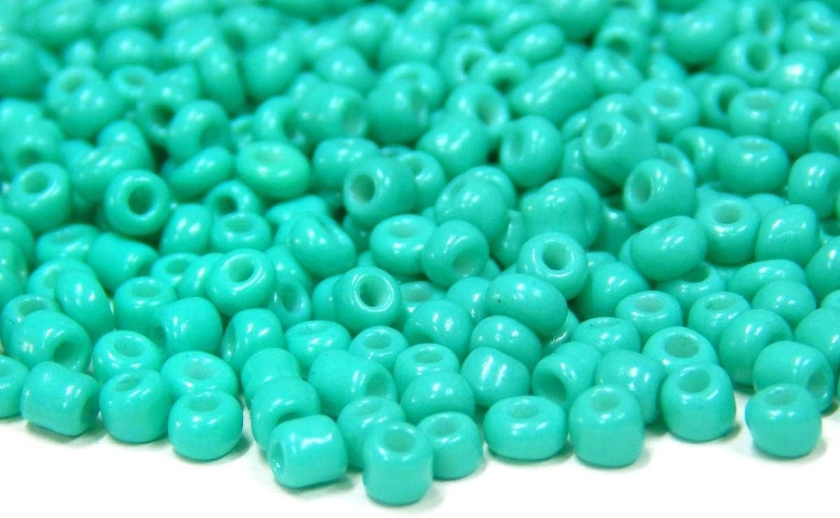 Kralen, Indianenkralen, zaadkralen, ponykralen, 3 mm, ondoorschijnend, mat 8/0, ondoorschijnend gepolijst, ondoorzichtige zaadkralen 3300 stuks (turkoois)