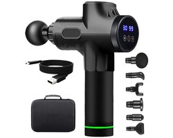 Mila Shop Massage Gun Professioneel PRO - Massage Pistool - Inclusief Koffer en 5 Opzetstukken - Krachtig en Draadloos - Sport en Relax Massage Apparaat