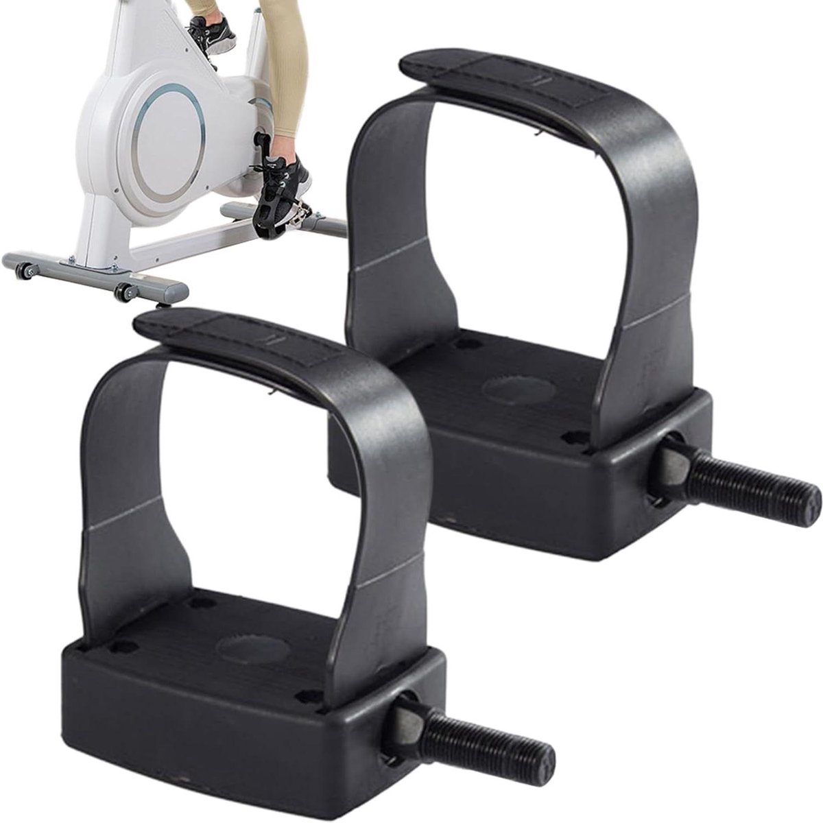 Vervangende Fiets Pedalen - Indoor Fiets Onderdelen - Thuis Fitness - Antislip Ontwerp - 9/16 Inch - Zwart