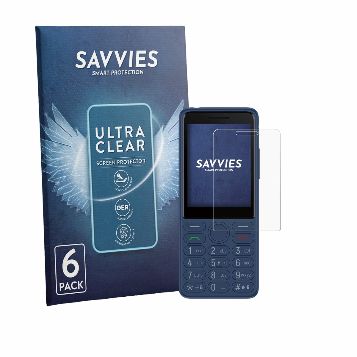 Savvies - Screenprotector voor TCL OneTouch 4042s - Folie Beschermfolie transparant 6 Stuks
