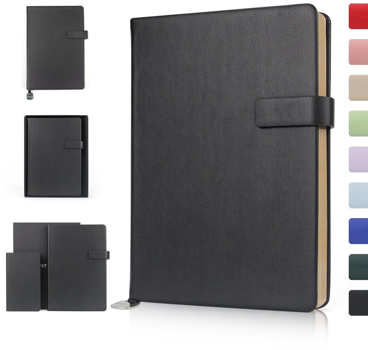 Omgoods - A5 Hardcover Notitieboek met Elastische Sluiting en Boekenlegger
