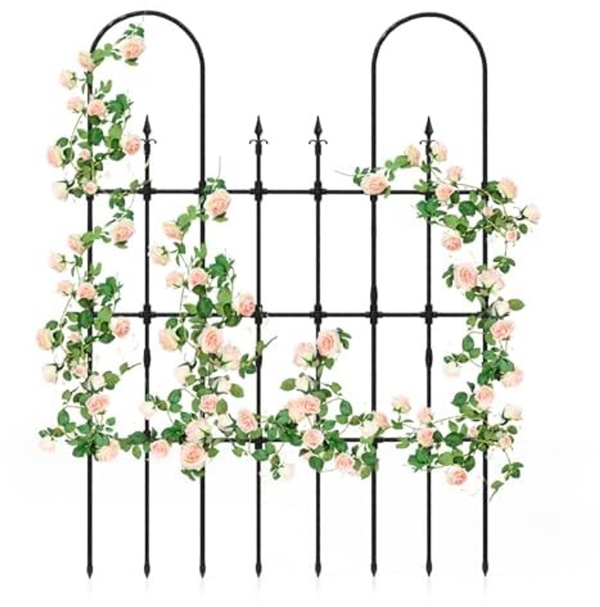 Omgoods - Metalen Tuinhek Trellis voor Klimplanten 146 x 186 cm