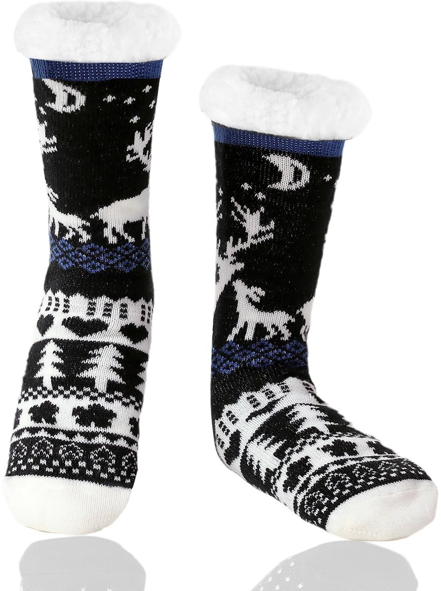 Omgoods - Fleece Gevoerde Huisslippers voor Mannen met Antislipzool
