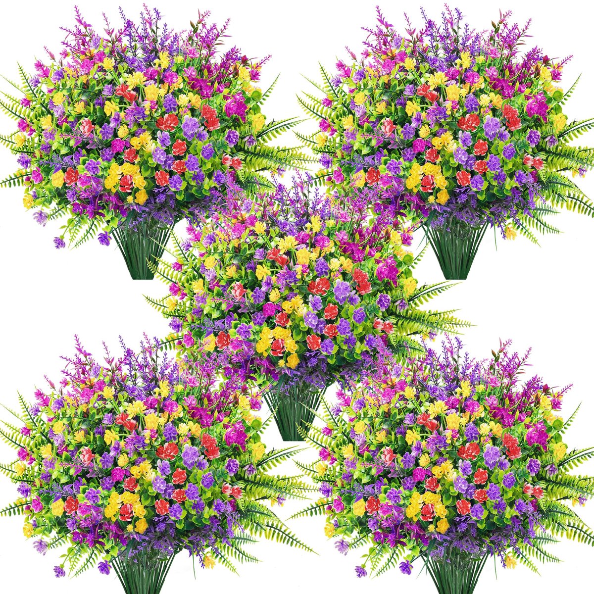 Omgoods - Set van 24 Bundels Kunstbloemen voor Buiten