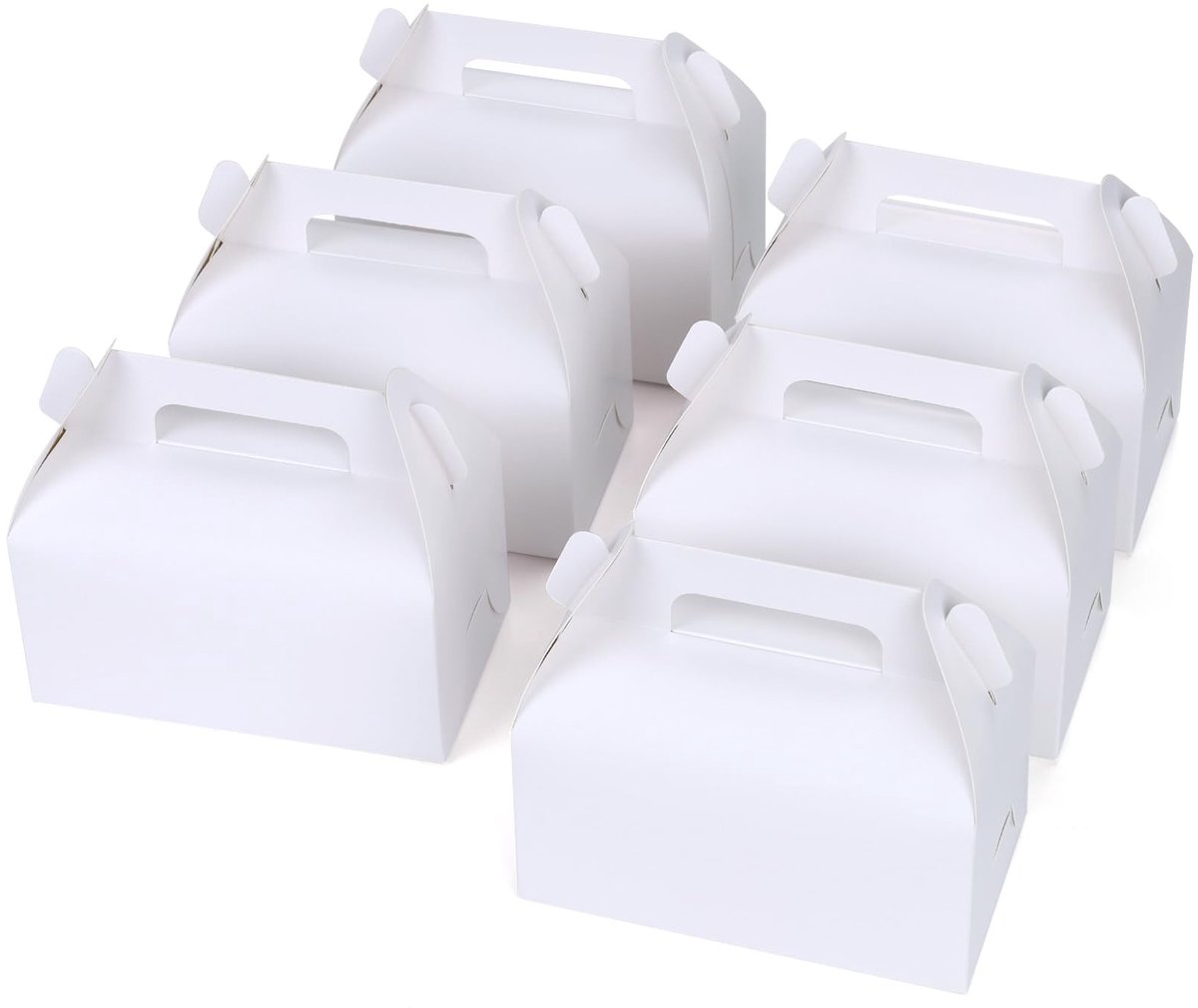 Omgoods - Set van 30 Witte Cadeauboxen met Deksel en Handvat