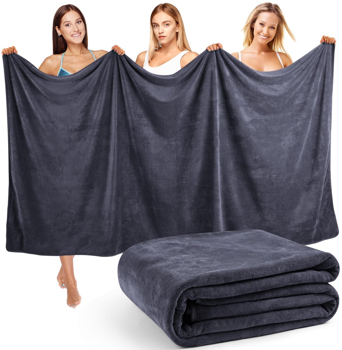 Omgoods - XXL Badhanddoek 100x200cm - Zachte en Absorberende Sauna- en Strandhanddoek
