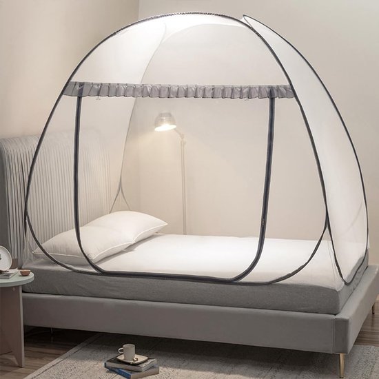 Omgoods - Pop-Up Moskitotent voor Bed - 190 x 100 cm, Vouwbare Tent voor Binnen en Buiten — afbeelding 5