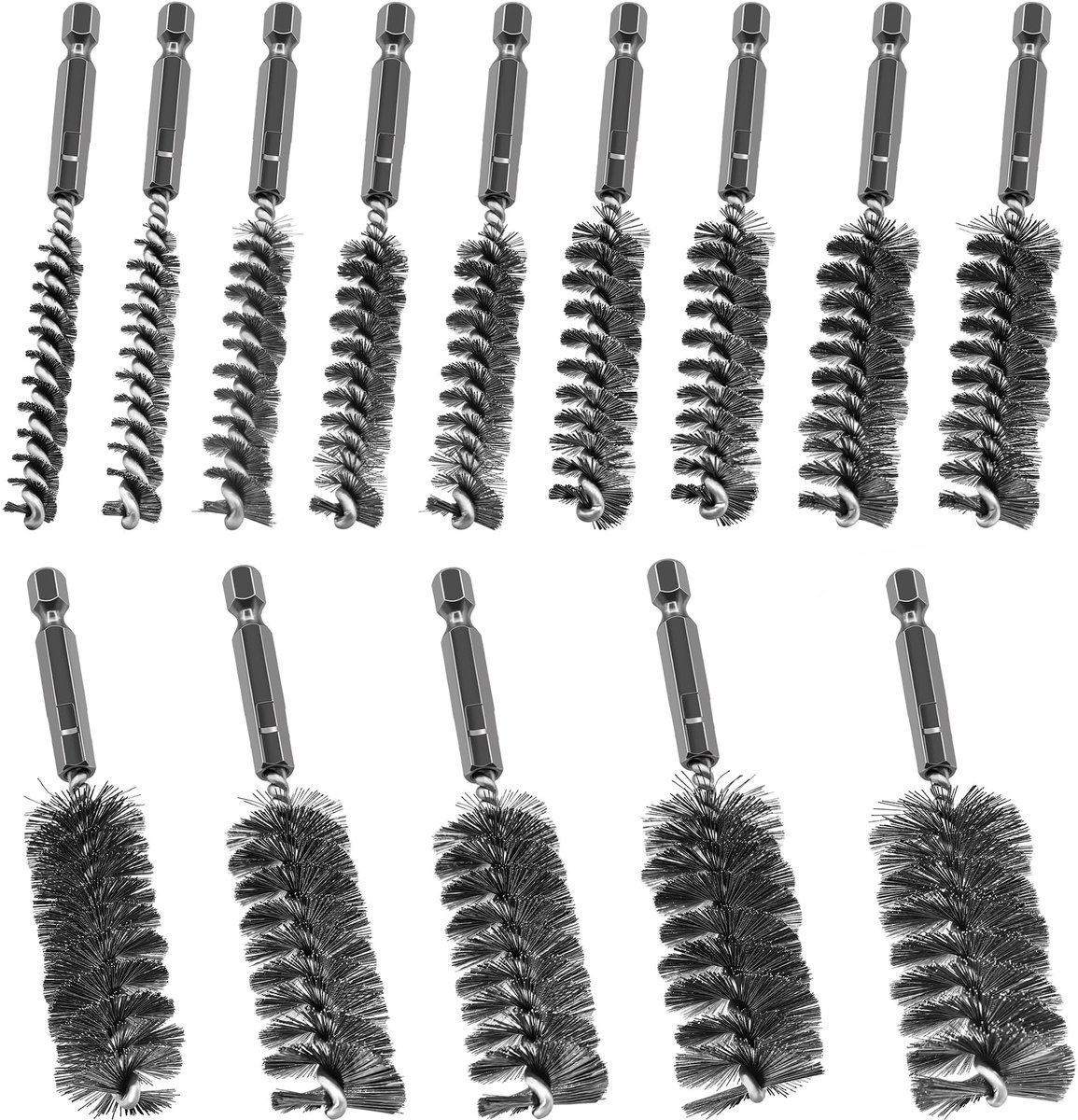Omgoods - 14-delige Boorborstel Set - Staal Borstel voor Boormachines