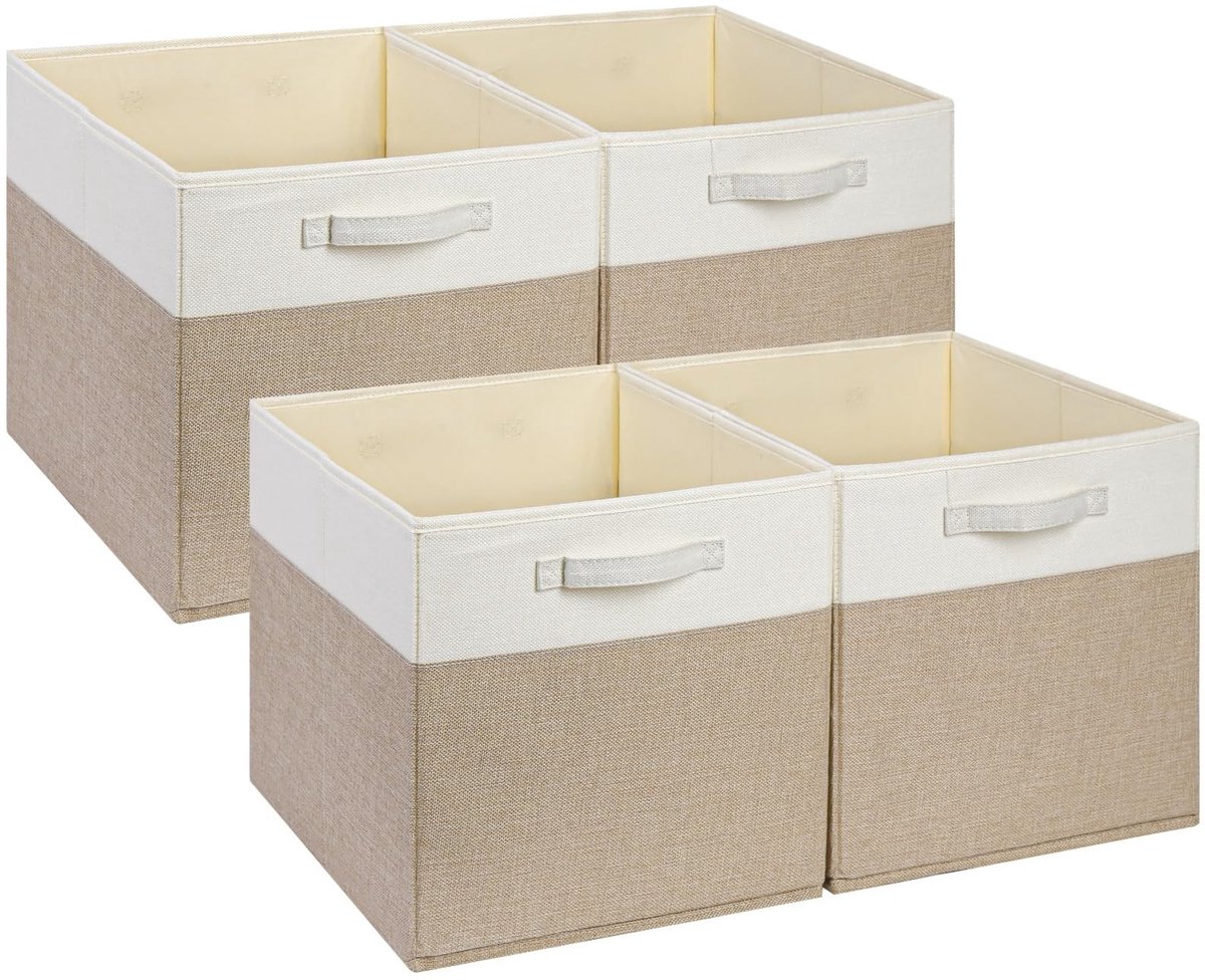 Omgoods- Opbergmanden 33x38x33 cm - Opbergdozen - Kledingopslag - Speelgoedmanden - Rieten mand - Opvouwbaar en veelzijdig