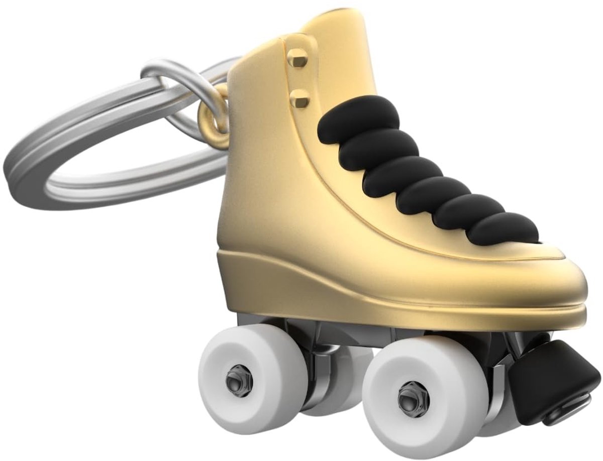 Omgoods - Sleutelhanger met Schaatsen Goud