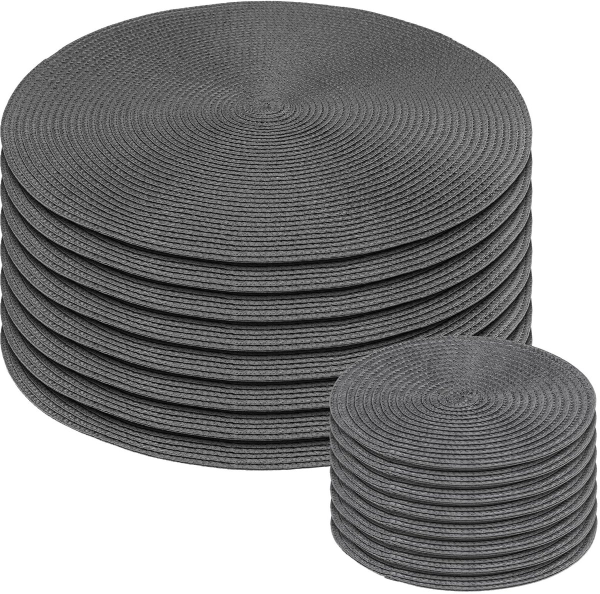 Omgoods - Set van 16 Ronde Tafelmatten en Coasters