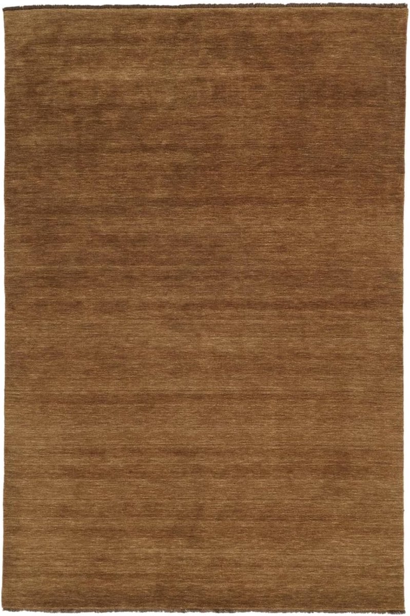 SnelShoppen - Luxe Wol Shaggy Vloerkleed met Fringes, Modern, 160 x 230 cm, Rechthoekig, Middelpolig, Bruin, Voor Woonkamer, Eetkamer, Slaapkamer, Che