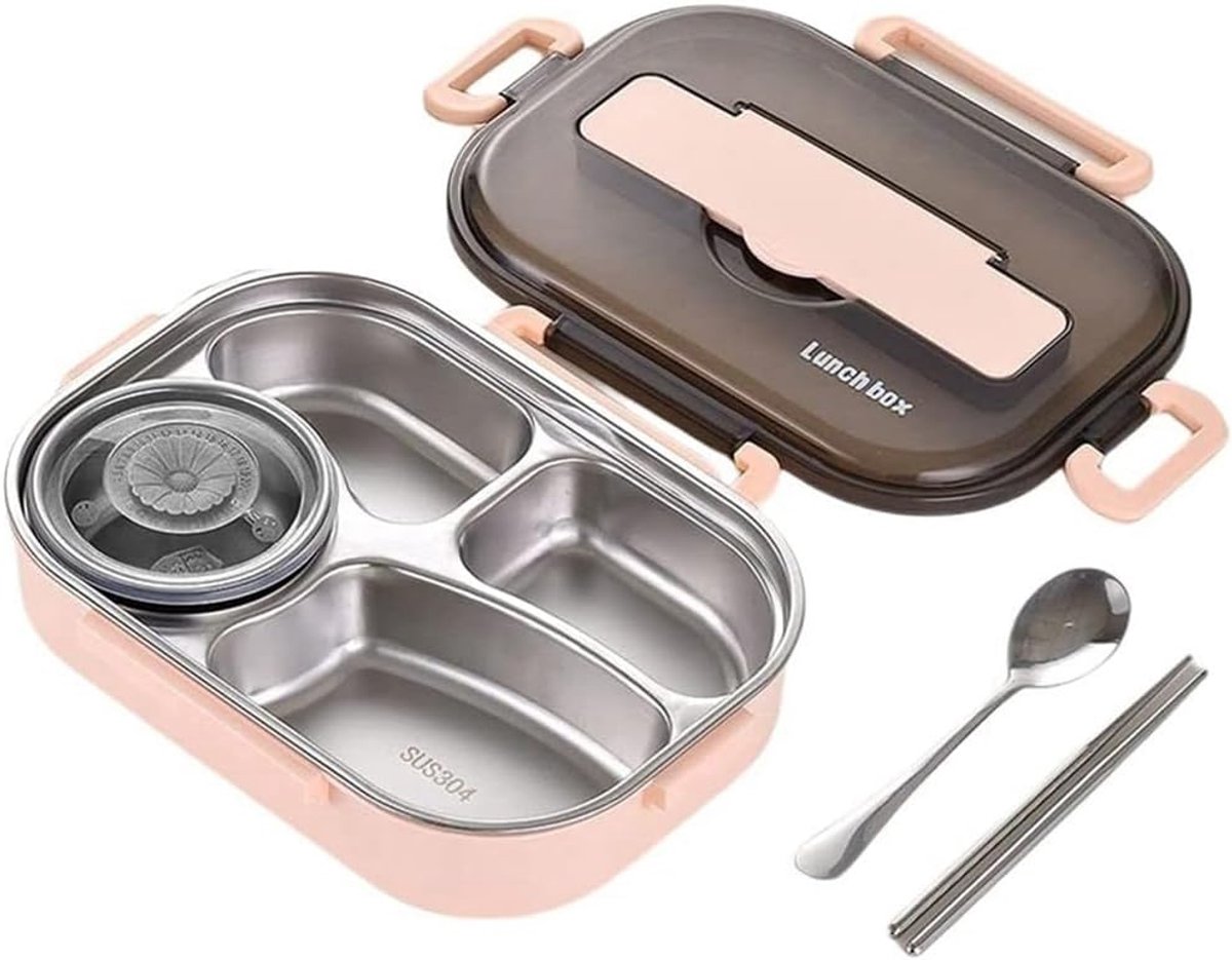 Lunchbox 1,5 L - bento box voor kinderen - lekvrij - ideaal voor picknicks - SnelShoppen