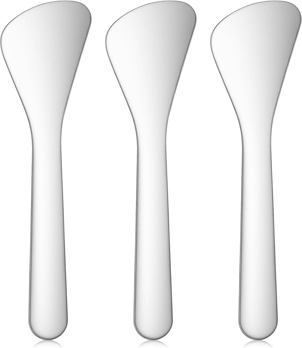 mini make-up spatels - roestvrij staal - herbruikbaar - ideaal voor het aanbrengen van cosmetica - ShopVlot